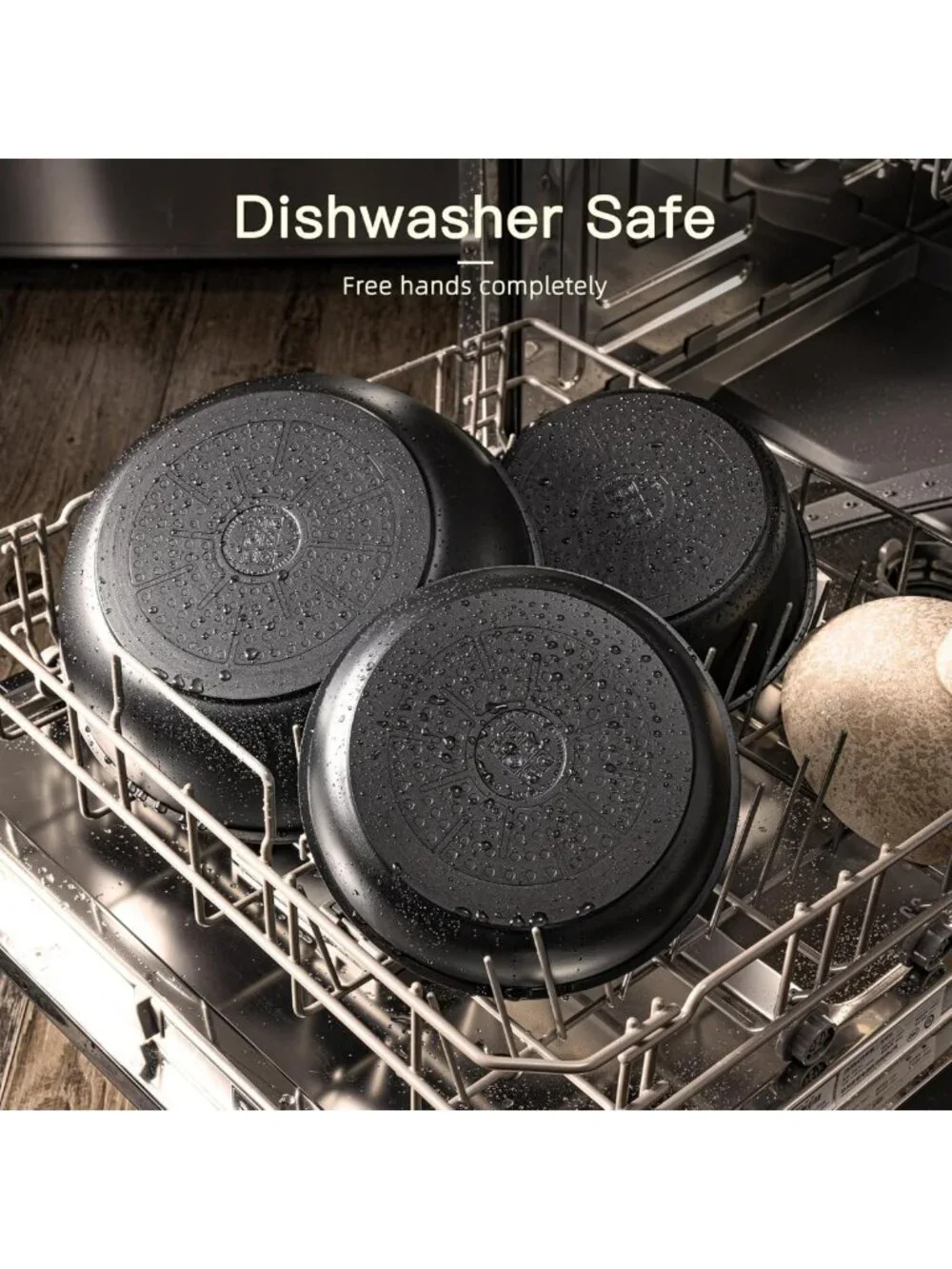 21-Piece Non-Stick Ceramic Cookware Set, Detachable Handle, Oven Safe, Induction